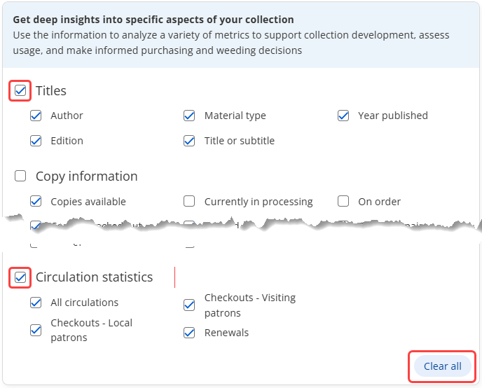Report Builder Step 1, select columns.