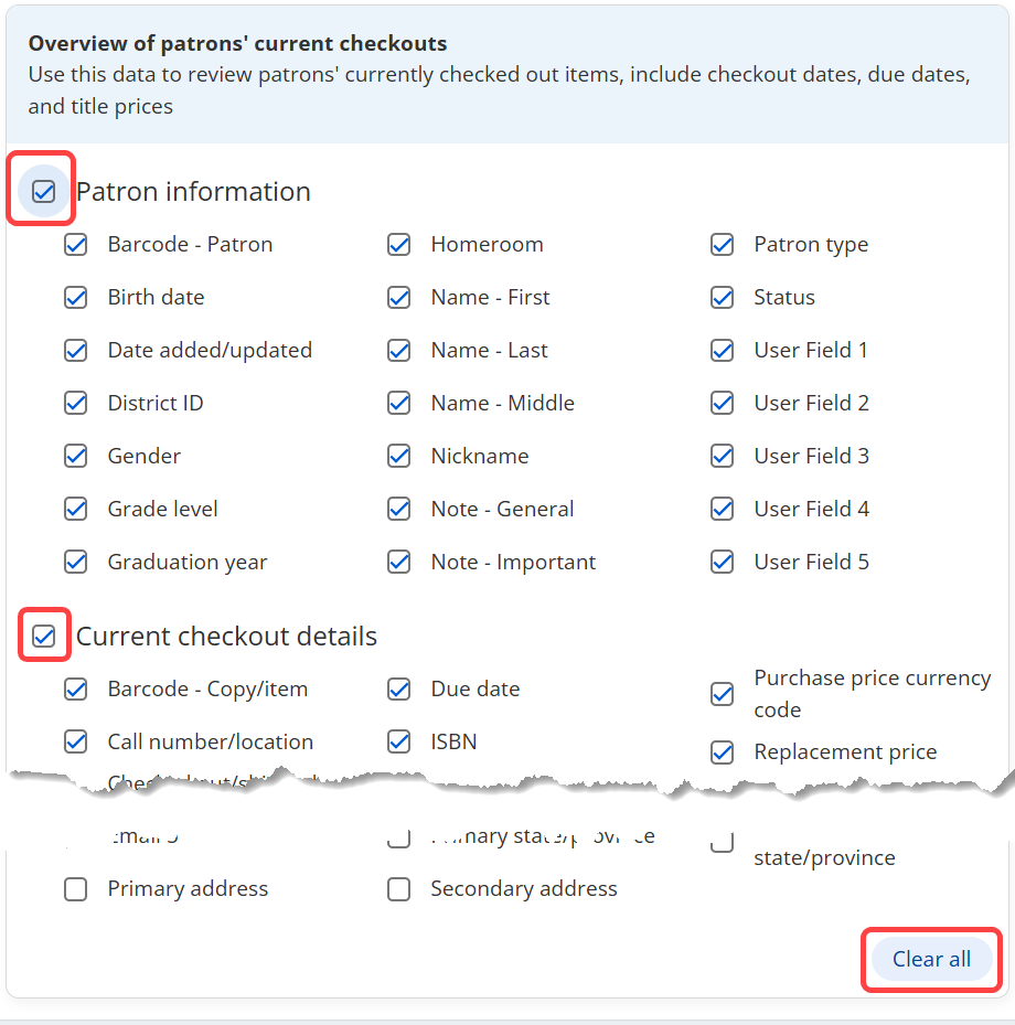 Report Builder Step 1, select columns.