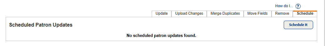 District Update Patrons page Schedule sub-tab